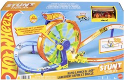 Hot Wheels speelgoed racebaan Rapid Launch & Loop - Loopingbaan set