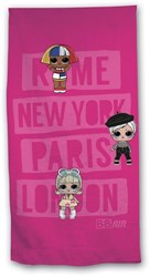 L.O.L. Surprise strandlaken polyester 70x140cm roze kinderhanddoek