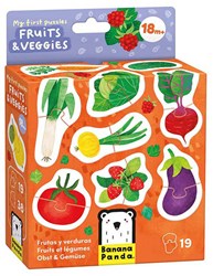 Banana Panda puzzle éducatif Fruits et Légumes 19 pièces en carton