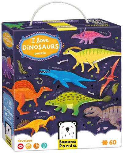 Banana Panda puzzel I Love Dinosaurs - educatief speelgoed voor kinderen