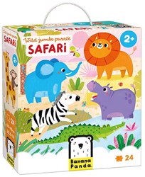 Banana Panda puzzel Safari dieren - Wild Jumbo 24 stukjes karton