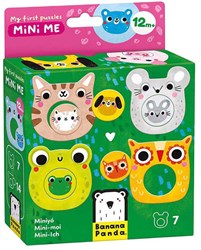 Banana Panda puzzelset dieren met baby's - educatief speelgoed karton