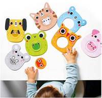 Banana Panda puzzle animaux avec bébés - jouet éducatif en carton-3