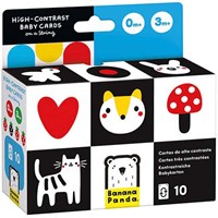 Banana Panda hoogcontrast babykaarten voor baby's 0-3 maanden educatief