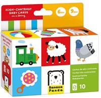 Banana Panda hoogcontrast babykaarten educatief speelgoed 6-9 maanden