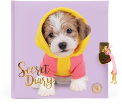 Studio Pets journal intime avec cadenas - Chiot Jack Russel - Journal rose