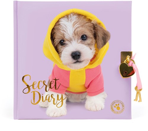 Studio Pets dagboek met slot - Puppy Jack Russel - Roze dagboek