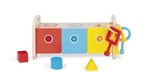 Janod Essential - Vormensorteerder met sleutels