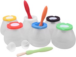 Eduplay verfpotjes kind speelgoed met deksel en stopper multicolor