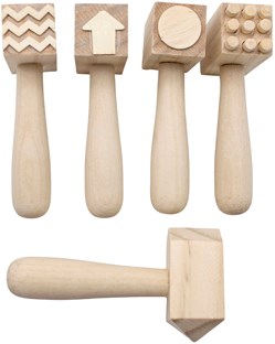 Eduplay ensemble de marteaux en bois jouet - jeu créatif éducatif 5 pièces