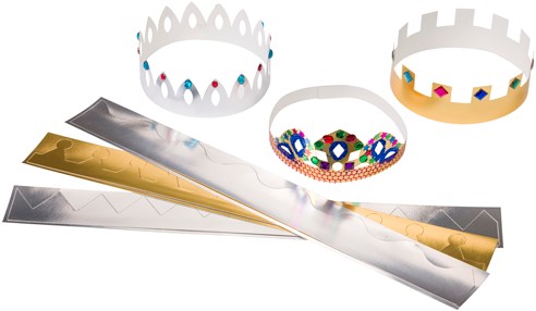 Eduplay couronnes métalliques set - couronnes en carton à décorer 12 pièces