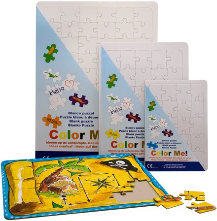 Collall kleurpuzzel karton A5 wit 20 stukjes - creatieve puzzel