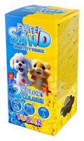 Tuban sable cinétique Fluffy Sand - bleu et jaune - 2 x 70 g sable à modeler-3