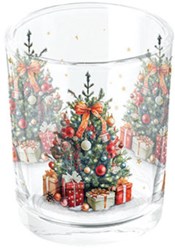Ambiente theelichthouder kerstboom glas decoratie winter