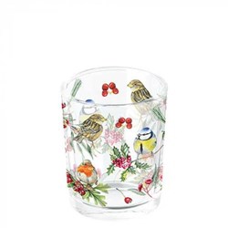 Ambiente theelicht winter vogels decoratief sfeerlicht