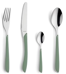 Amefa set de couverts Eclat vert clair - 24 pièces design moderne inox