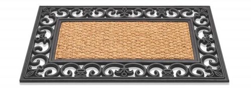 HQ paillasson caoutchouc coco Gazelle 45x75cm tapis d'entrée marron