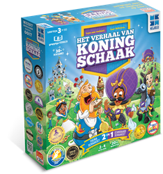 Megableu schaakspel Het Verhaal van Koning Schaak - educatief bordspel leren schaken