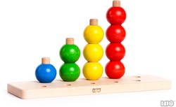 Bajo boules empilables - jouet pyramide coloré pour enfants