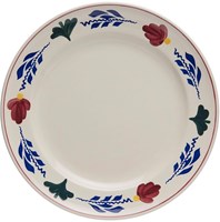 Bord Boerenbont dinerbord aardewerk wit gebloemd 25,5cm klassiek-3
