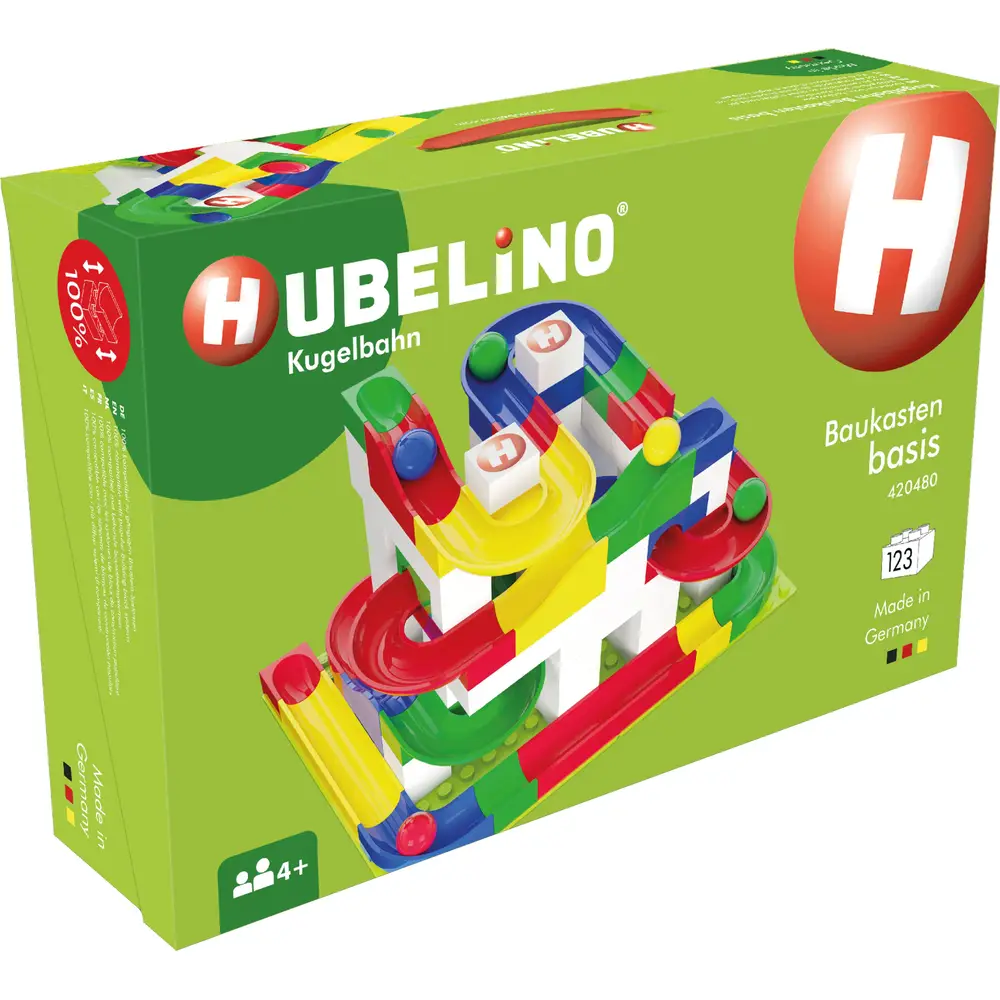 Hubelino Knikkerbaan basis bouwset - 123-delig - creatief speelgoed