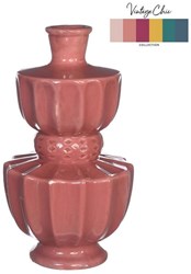 Vase décoration Bellagio terra rose plastique pour chambre d'enfant 20cm