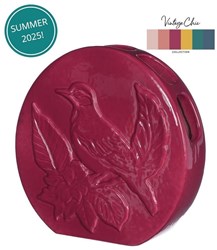 Vase décoration Bird cerise plastique coloré pour enfants 20cm
