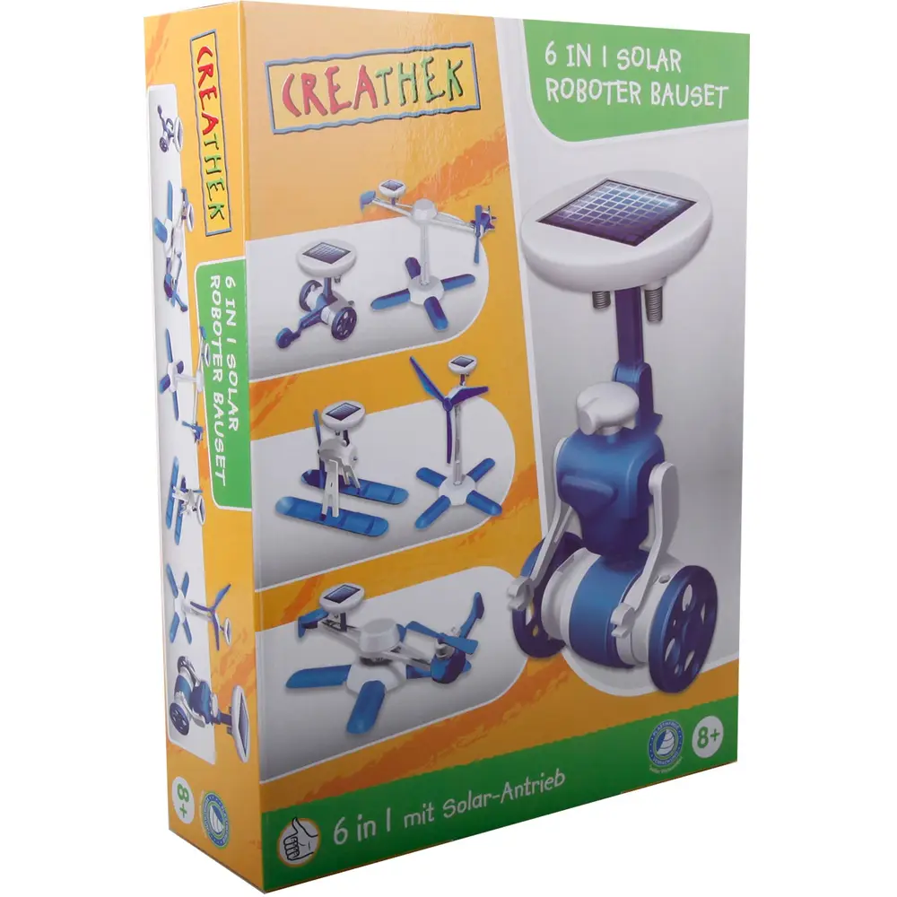 Creathek coffret robot - Jouet éducatif solaire 6 en 1