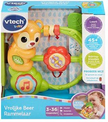 VTech interactieve rammelaar beer met geluid en bijtring voor baby's