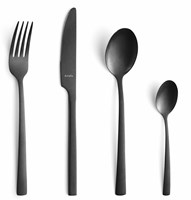 Amefa set de couverts Manille vintage noir 16 pièces - acier chromé moderne-3