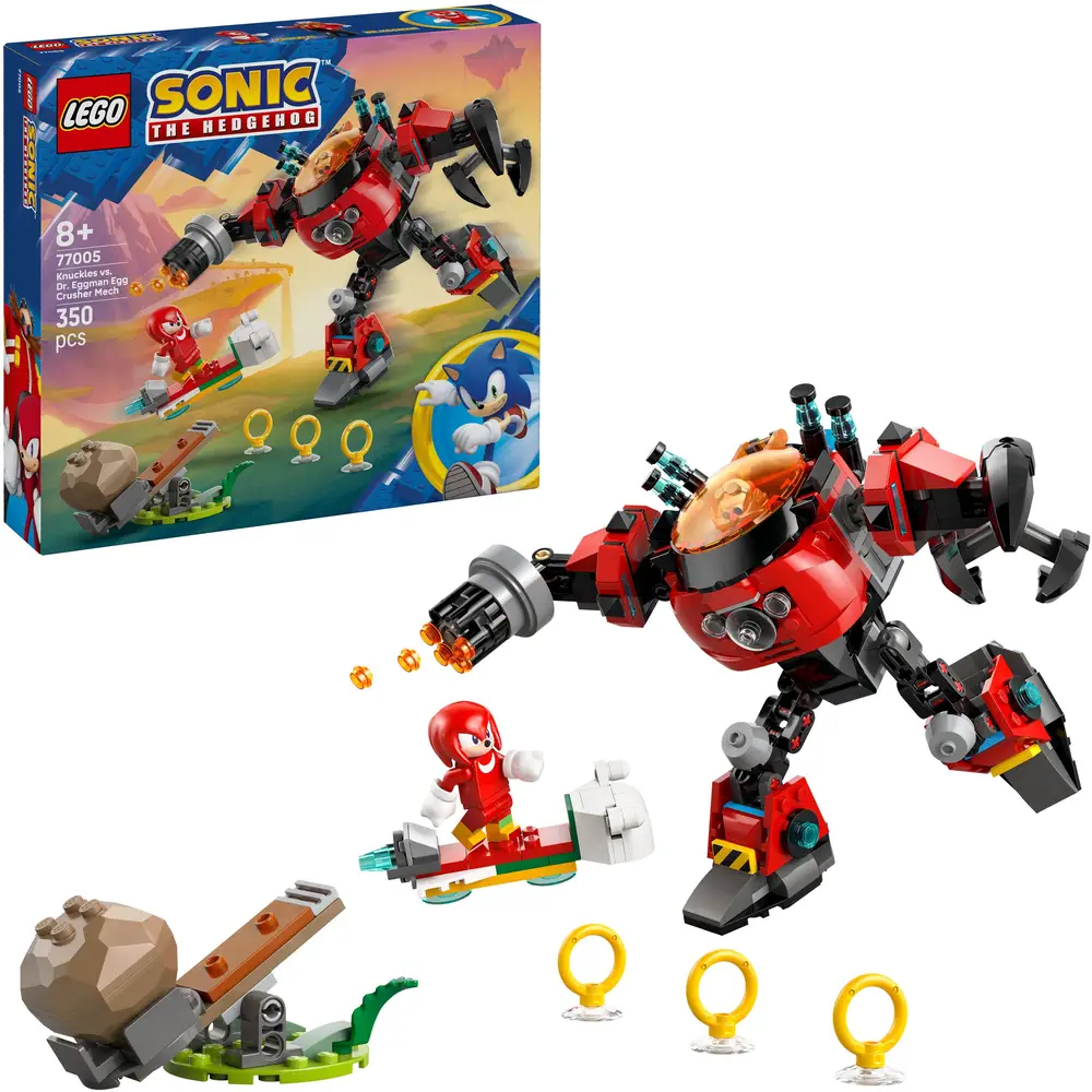 LEGO Sonic Knuckles vs. Dr. Eggman Egg Crusher mecha set de construction - jouet