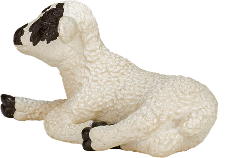 Mojo Farm speelgoed Zwartkopschaap Lam liggend - 387060