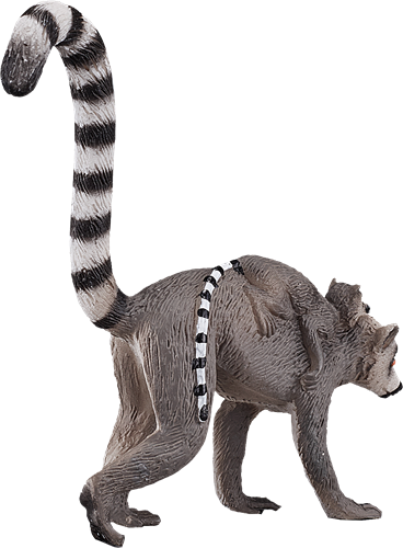 Mojo Wildlife speelgoed Ringstaartmaki met baby - 387237