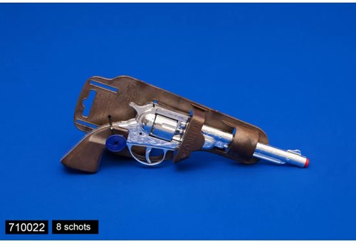 Klappertjespistool 8 Schots speelgoed cowboy revolver met metaal-3