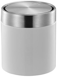 EKO poubelle de table Fandy 1,5 litre - blanc - acier inoxydable - corbeille