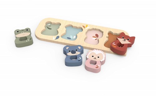 Speedy Monkey houten dierenpuzzel voor peuters 12m+ educatief speelgoed