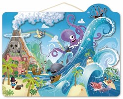 Speedy Monkey - Puzzle magnétique (pirate) 100 pcs 6+ 42x33x1cm