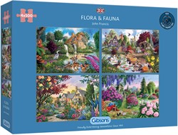 Gibsons 4 Puzzles - John Francis: Flora und Fauna - 500 Teile