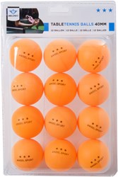 HOT Sports + Toys tafeltennisballen oranje 12 stuks 3 sterren 40 mm