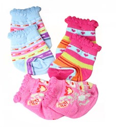 Heless poppensokken set gekleurd 3 paar voor babypoppen 35-46 cm