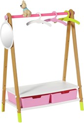 BABY born kledingrek poppenaccessoire roze met spiegel en lades