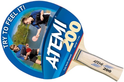 Atemi tafeltennisbat hobby 200 groen - tafeltennisracket voor beginners