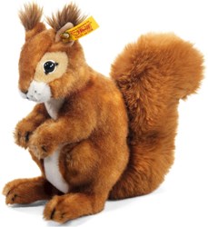 Steiff knuffel eekhoorn Niki pluche roodbruin 21 cm - zachte knuffel