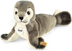 Steiff peluche phoque Robby doudou - gris/blanc - 30 cm