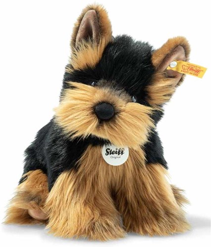Steiff peluche Yorkshire Terrier Herkules chien câlin 24 cm - brun noir