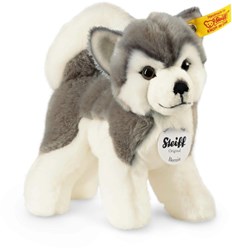 Steiff peluche husky Bernie chien doux gris-blanc 17 cm