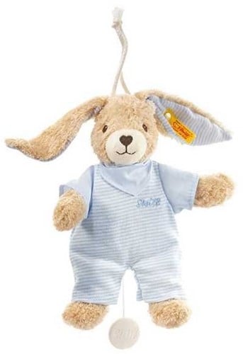 Steiff muziekknuffel konijn Hoppel, blauw