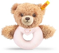 Steiff grijprammelaar Sleep well bear, roze