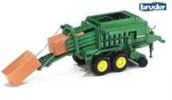 Bruder speelgoed John Deere grote balenpers - boerderij aanhanger