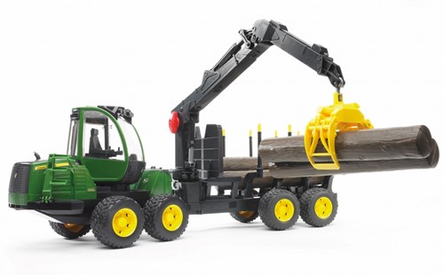 Bruder John Deere 1210E Bosbouwtrekker met Boomstammen & Houtgrijper - 2133